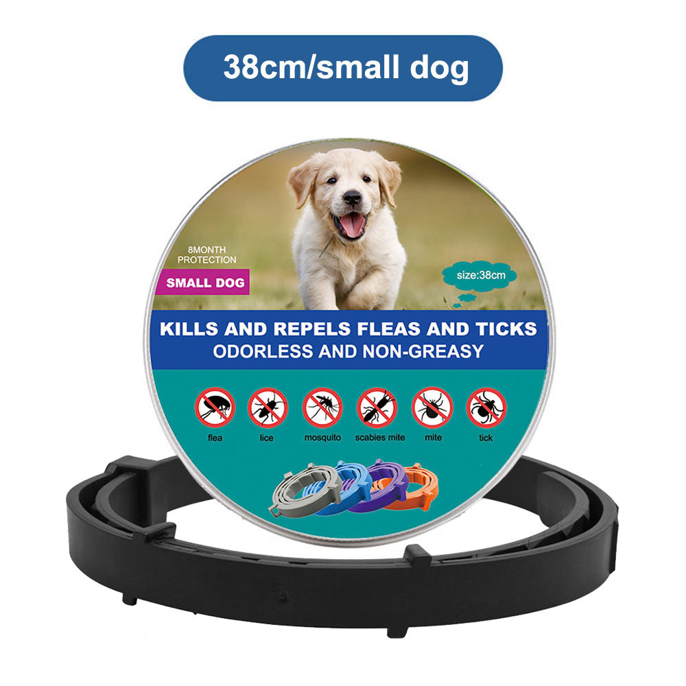 Antiparasitic Pet Collar for Flea and Tick Protection – 1x Small Dog 38cm Black