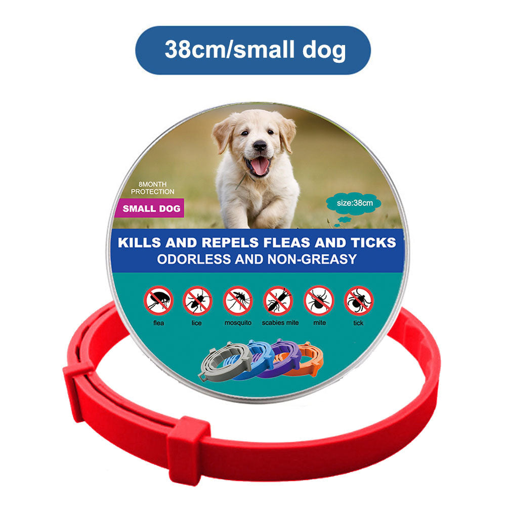 Antiparasitic Pet Collar for Flea and Tick Protection – 1x Small Dog 38cm Red