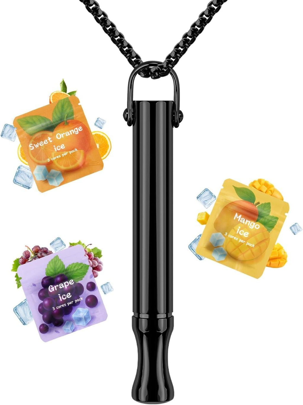 Anxiety Relief Breathing Necklace: Breathe Free Necklace with Resistance, Stress
