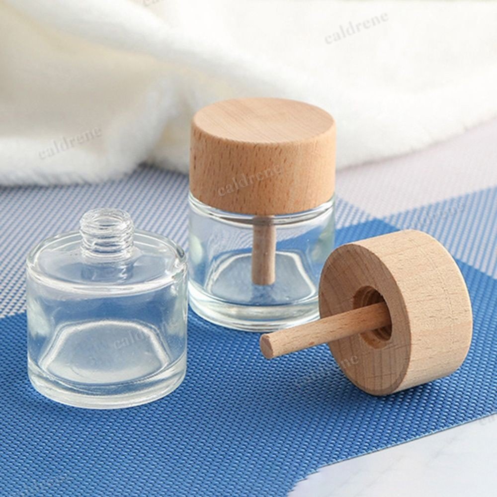 Aromatherapy Bottle Reed Diffuser Vase Essential Oil Solid Wood Empty Jar Glass – view 2