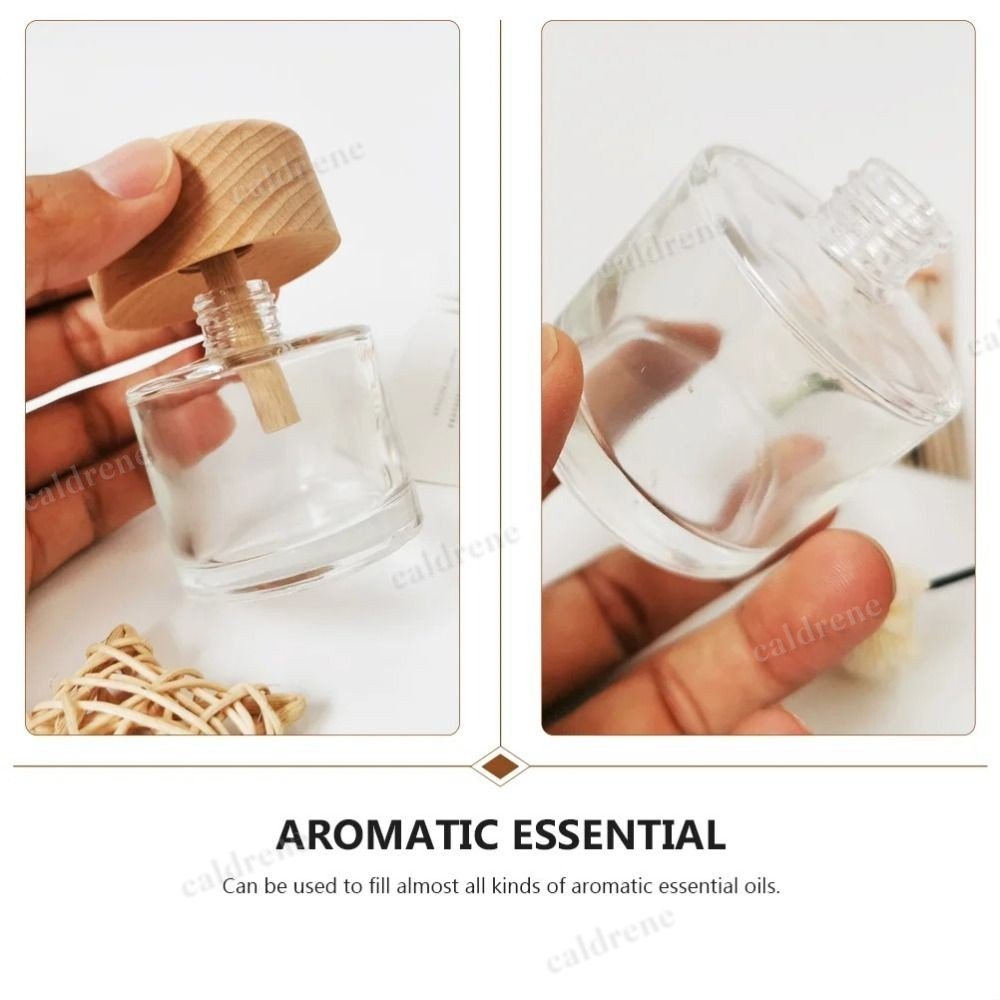 Aromatherapy Bottle Reed Diffuser Vase Essential Oil Solid Wood Empty Jar Glass – view 4