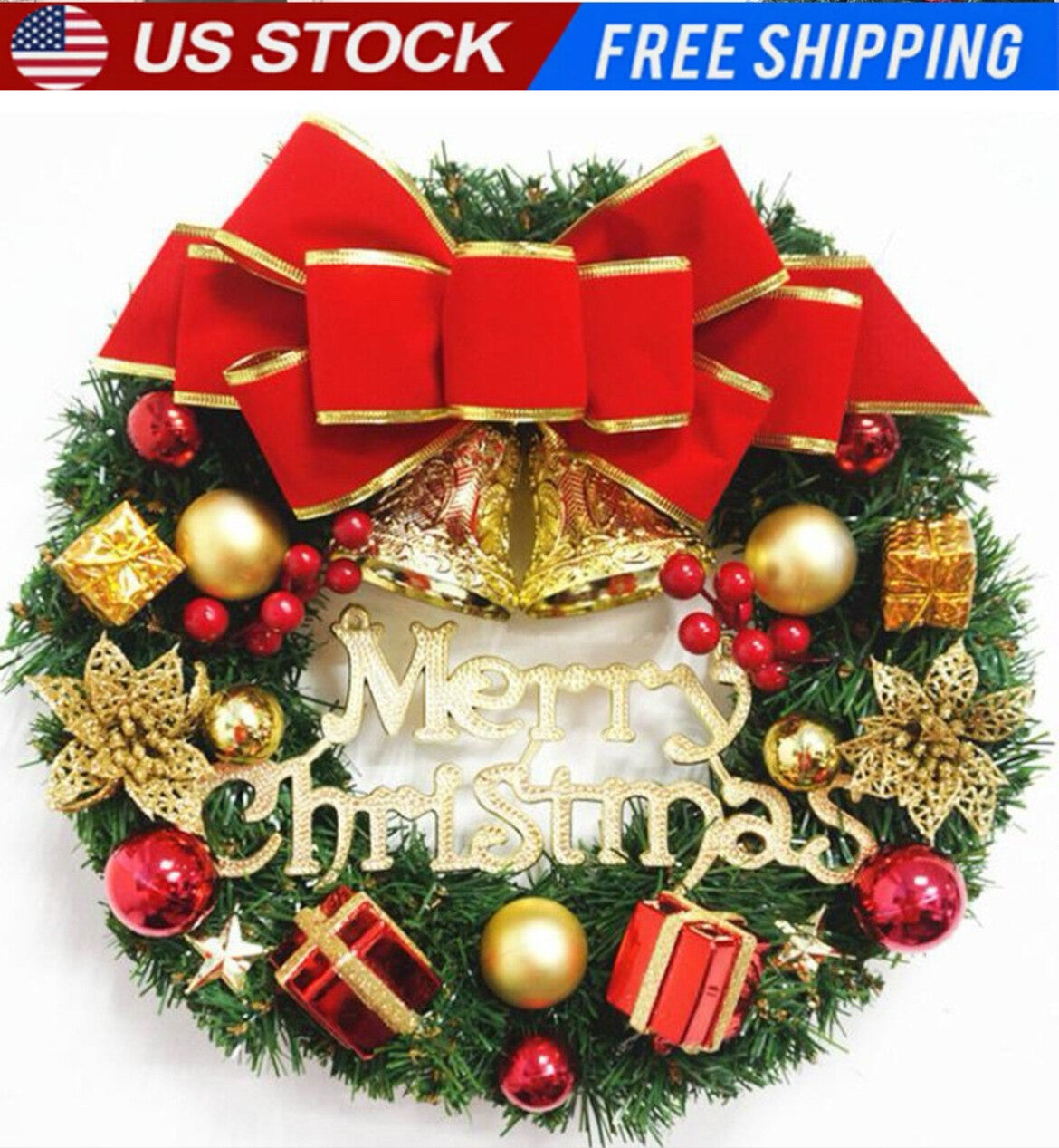 Artificial Christmas Wreath for Front Door