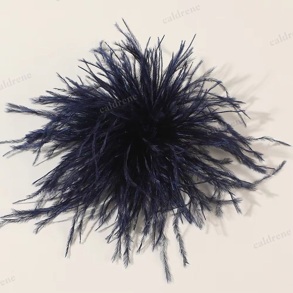 Artificial Feather Ostrich Feather Brooch Feather Brooch Accessories Wedding – view 3