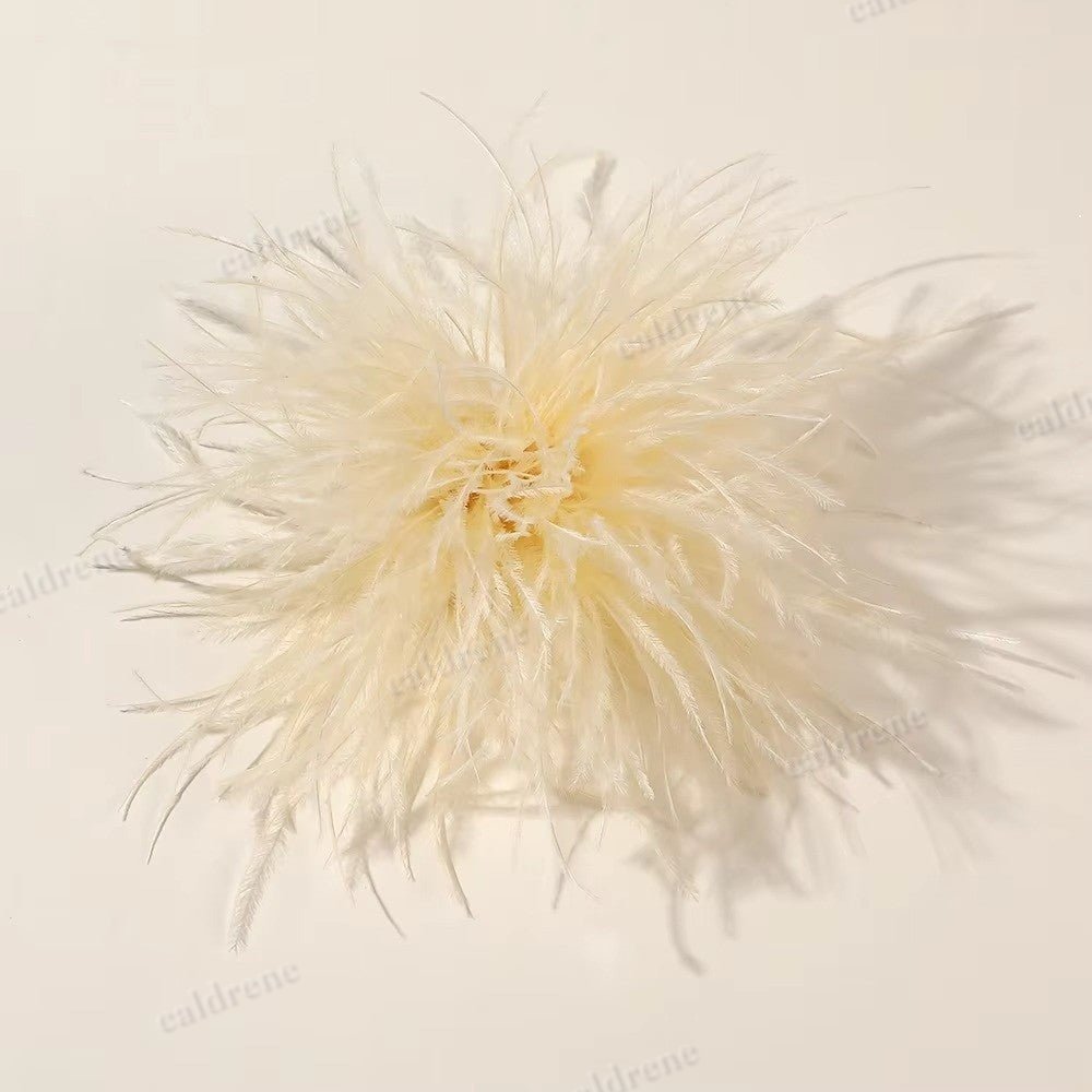 Artificial Feather Ostrich Feather Brooch Feather Brooch Accessories Wedding – view 7