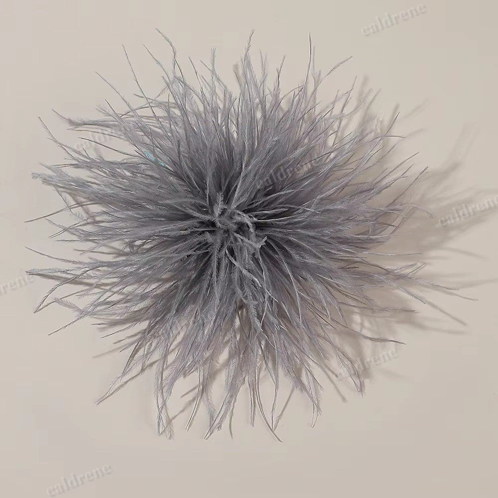 Artificial Feather Ostrich Feather Brooch Feather Brooch Accessories Wedding – view 8