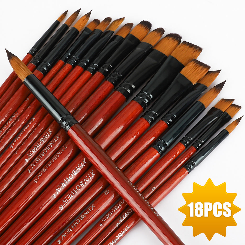 Artist Paint Brush Set, 18 Pieces