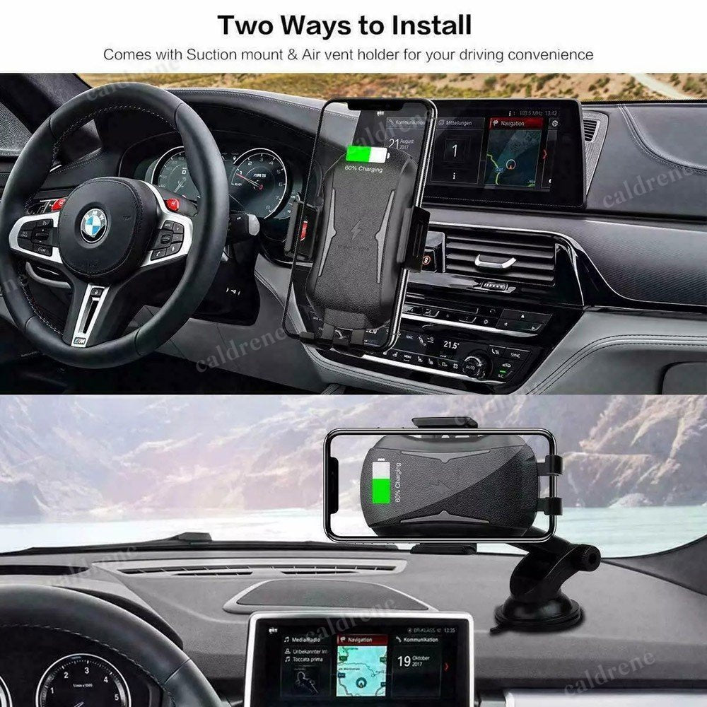 Auto-Clamping Wireless Charging Car Mount – view 5