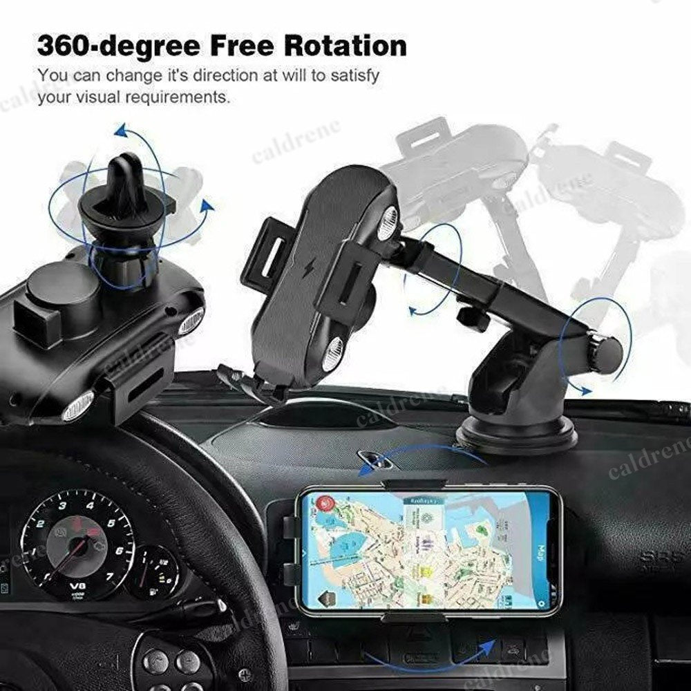 Auto-Clamping Wireless Charging Car Mount – view 6