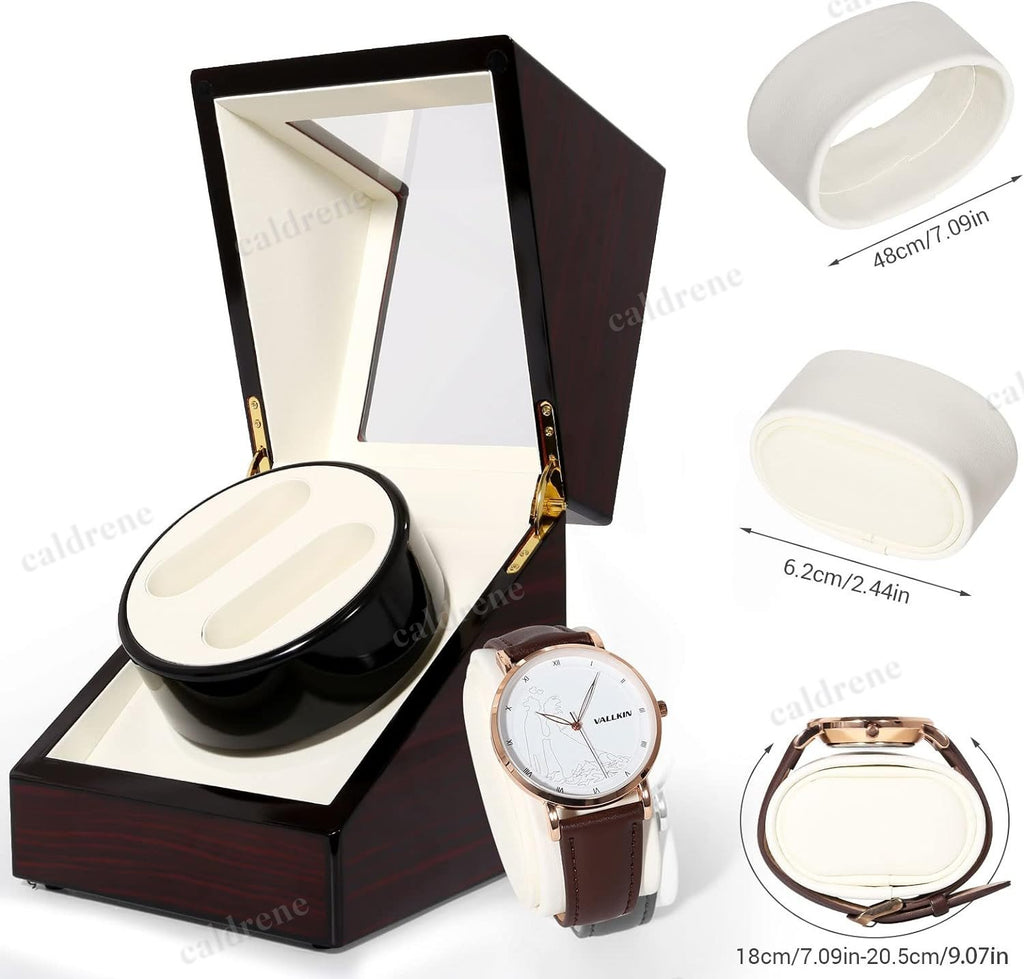 Automatic Double Watch Winder Box, Wooden – view 2