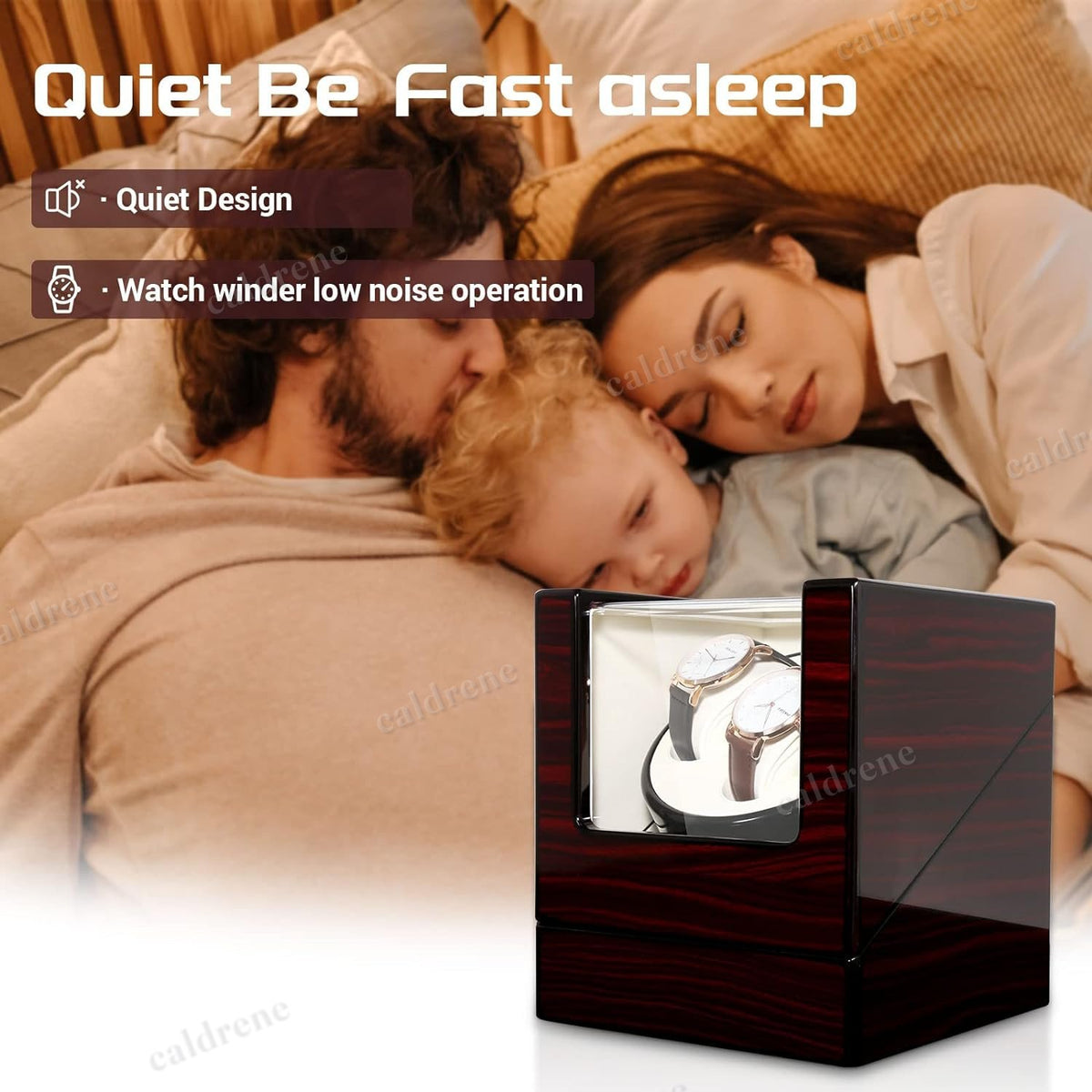 Automatic Double Watch Winder Box, Wooden – view 6