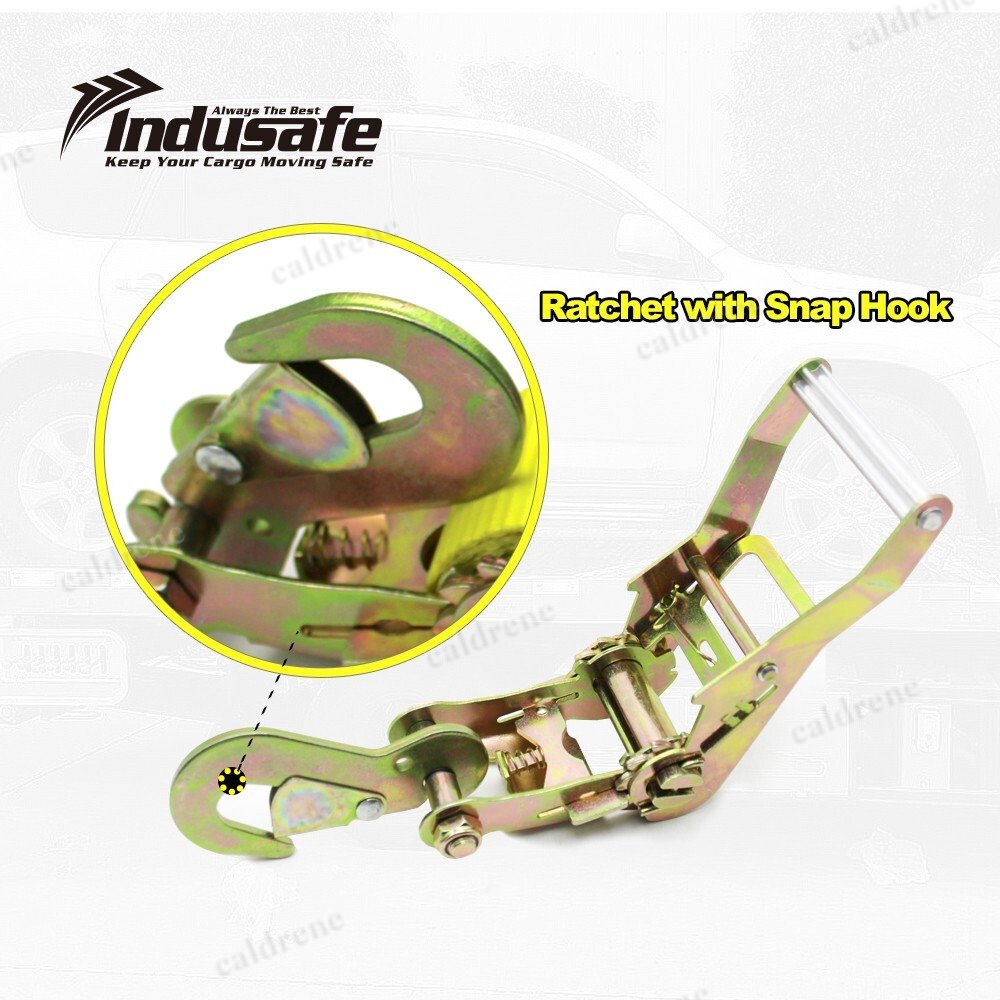 Axle Straps with Ratchet Tie Downs and Snap Hooks, 4 Pack – view 2