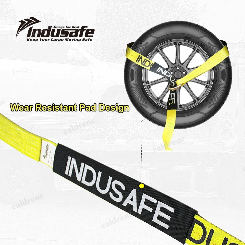 Axle Straps with Ratchet Tie Downs and Snap Hooks, 4 Pack – view 4