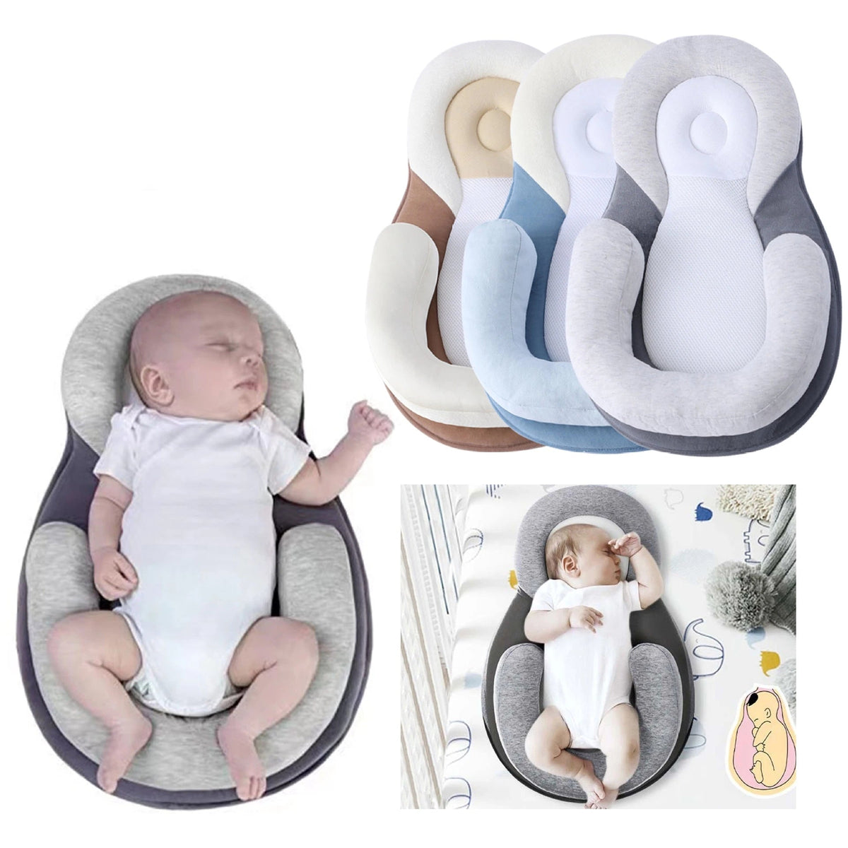 Baby Anti-Rollover Sleeping Pillow for Safe Sleep