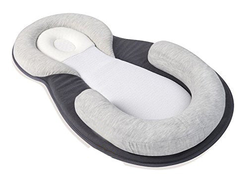 Baby Anti-Rollover Sleeping Pillow for Safe Sleep – Gray