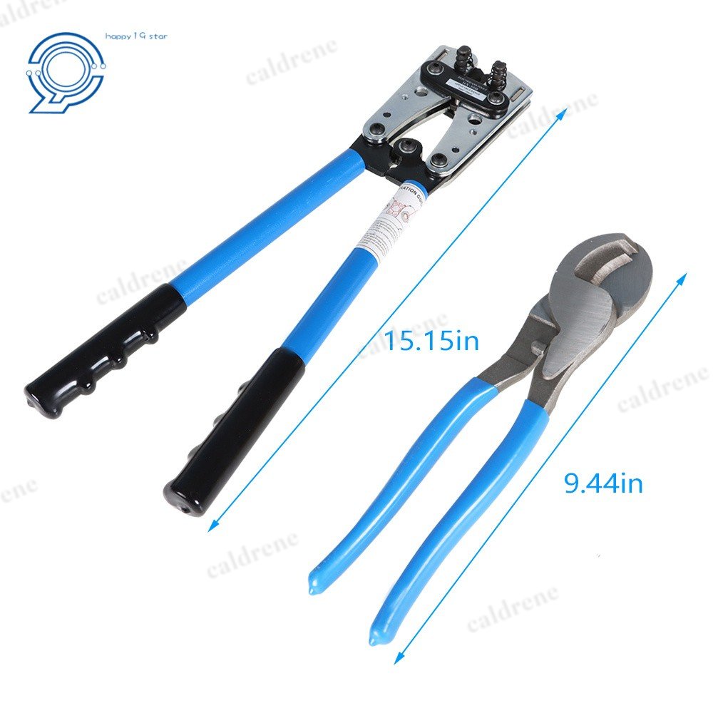 Battery Cable Lug Crimping Tool 10-0 AWG with Wire Cutter – view 2