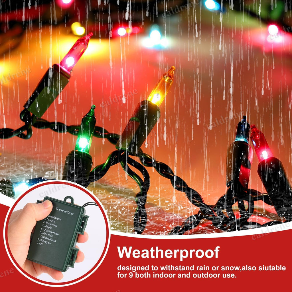 Battery Operated Christmas String Lights 100 LED Multicolor, 2 Pack – view 5