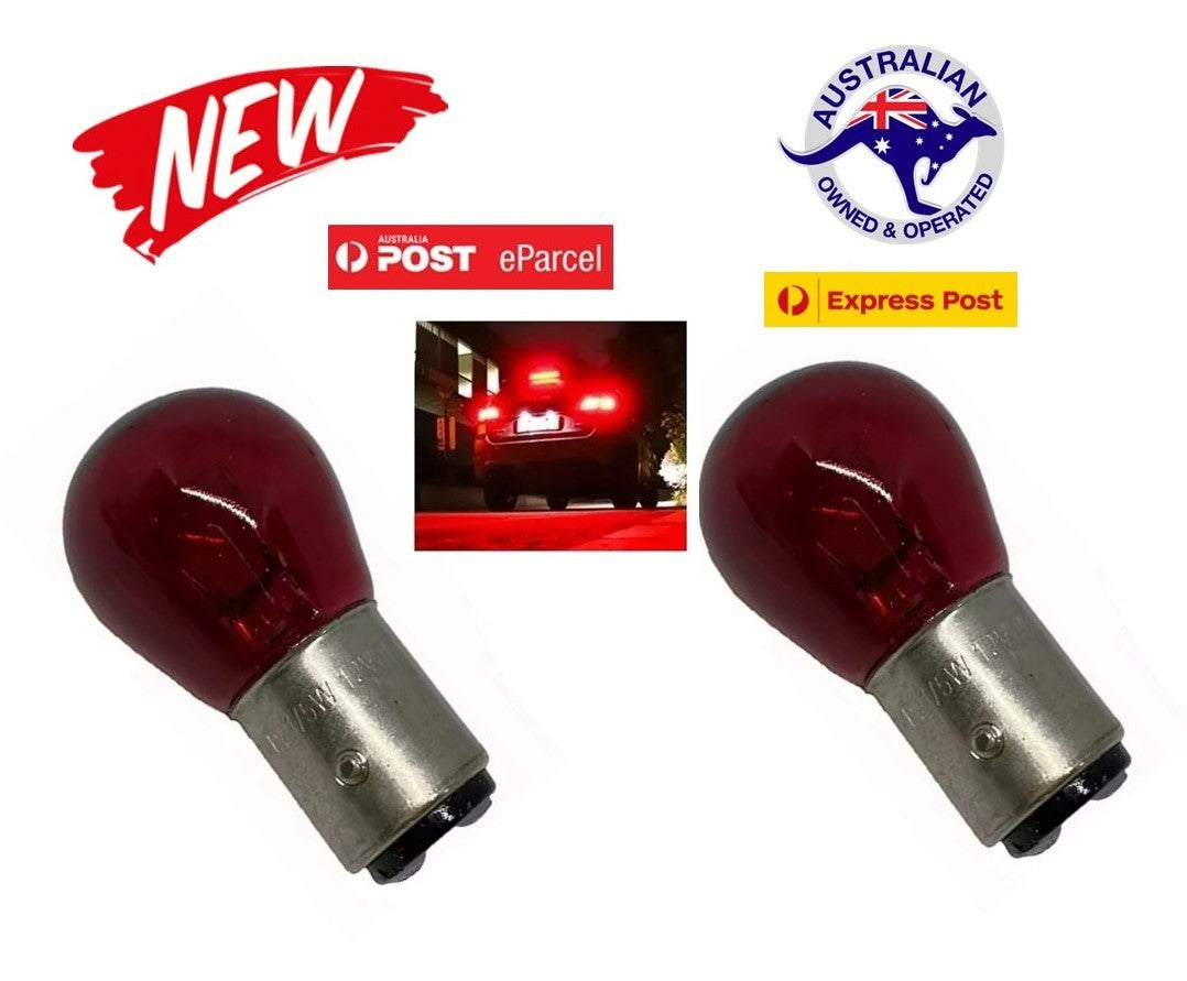 BAY15D P21/5W Red Incandescent Brake Stop Tail Light Bulbs