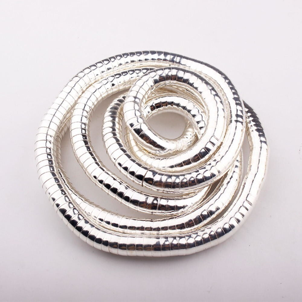 Bendable Snake Choker Necklace in Gold and Silver Options – Silver