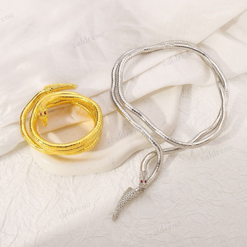 Bendable Snake Choker Necklace in Gold and Silver Options – view 4