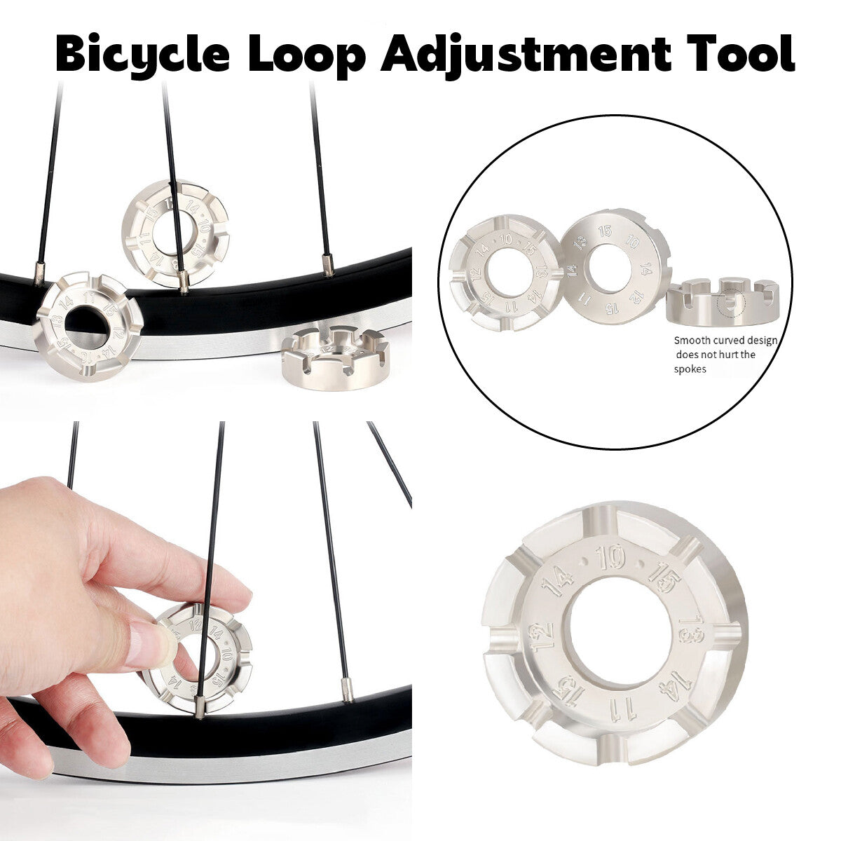 Bicycle Spoke Wrench Tool for Wheel Repair and Adjustment