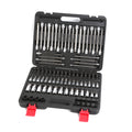 Bit Socket Set 1/4 3/8 1/2 Drive, SAE Metric Torx Hex, 107 Piece