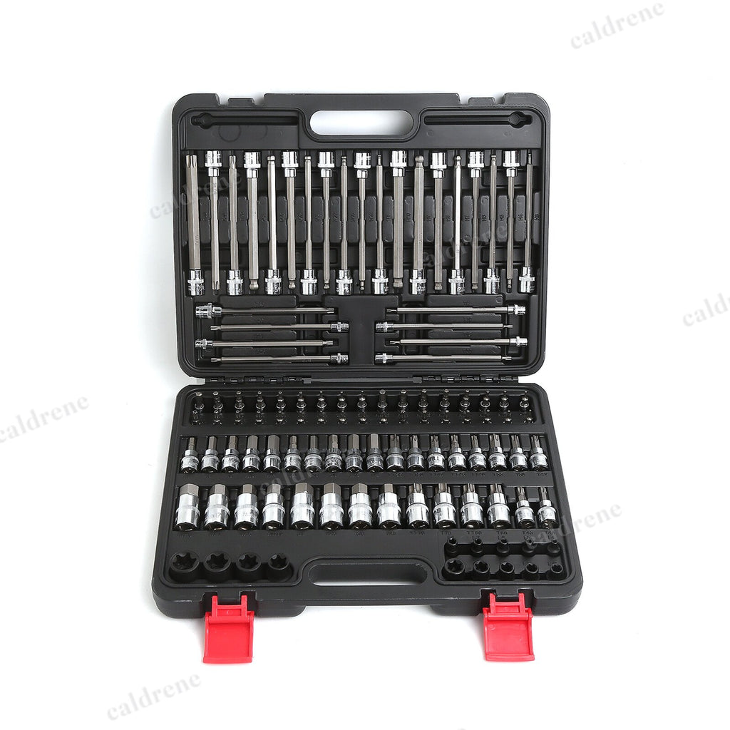 Bit Socket Set 1/4 3/8 1/2 Drive, SAE Metric Torx Hex, 107 Piece – view 2