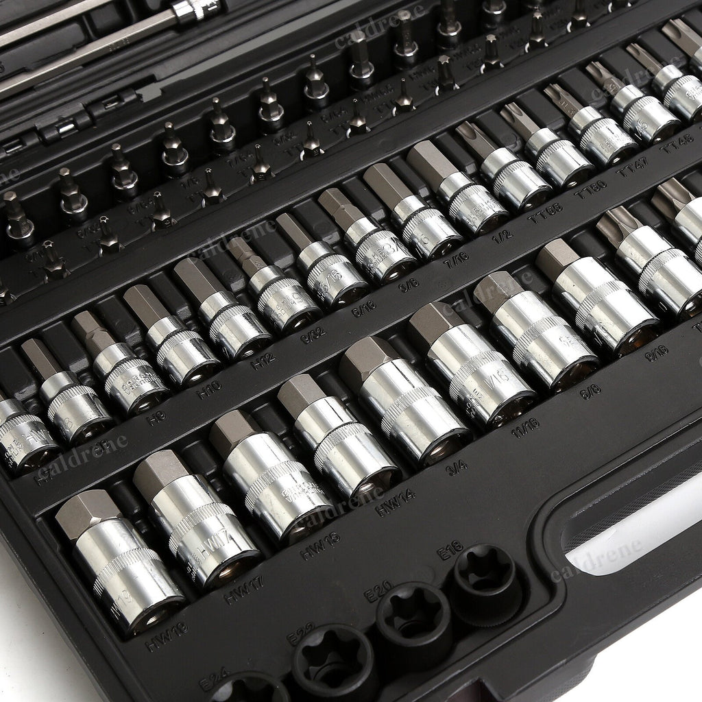 Bit Socket Set 1/4 3/8 1/2 Drive, SAE Metric Torx Hex, 107 Piece – view 3