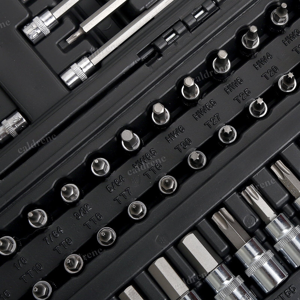 Bit Socket Set 1/4 3/8 1/2 Drive, SAE Metric Torx Hex, 107 Piece – view 5