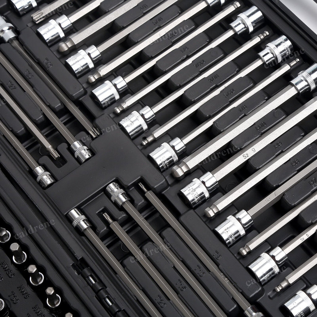 Bit Socket Set 1/4 3/8 1/2 Drive, SAE Metric Torx Hex, 107 Piece – view 6