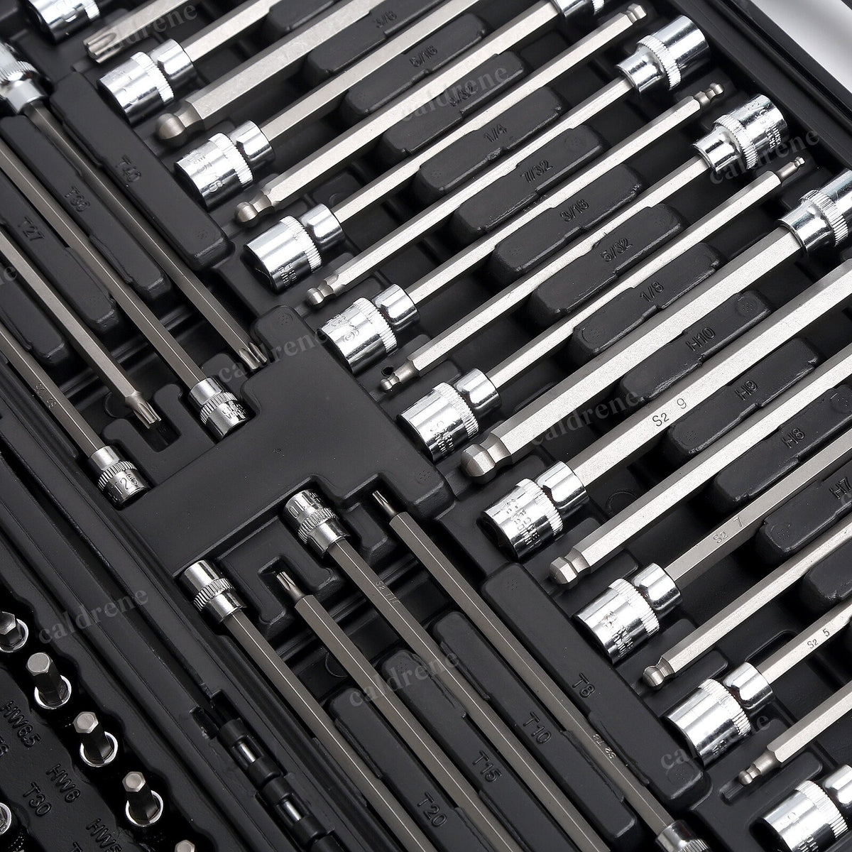 Bit Socket Set 1/4 3/8 1/2 Drive, SAE Metric Torx Hex, 107 Piece – view 6