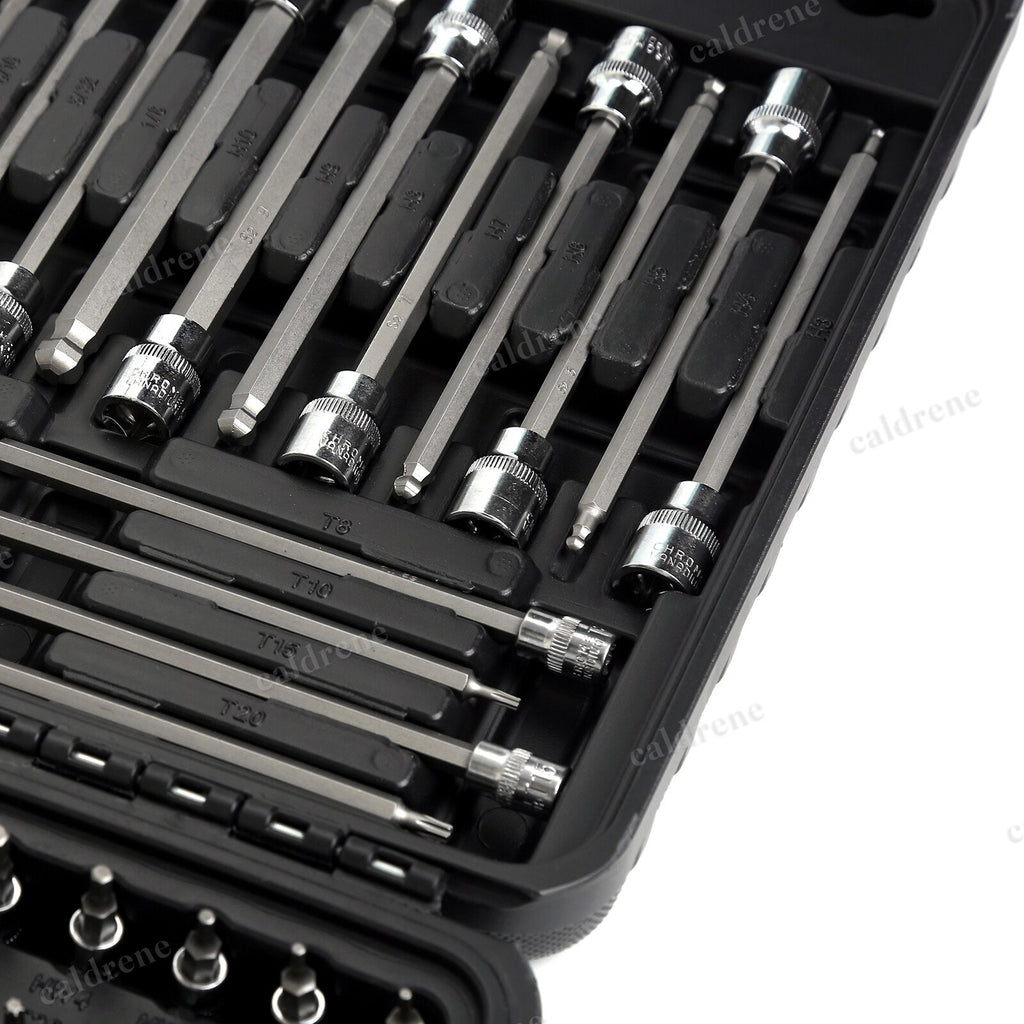 Bit Socket Set 1/4 3/8 1/2 Drive, SAE Metric Torx Hex, 107 Piece – view 7
