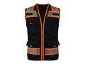 Black Hi-Vis Safety Vest with Tablet Pocket