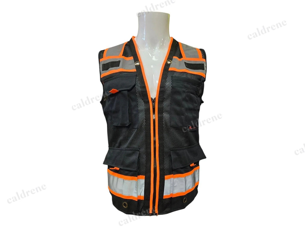 Black Hi-Vis Safety Vest with Tablet Pocket – view 2