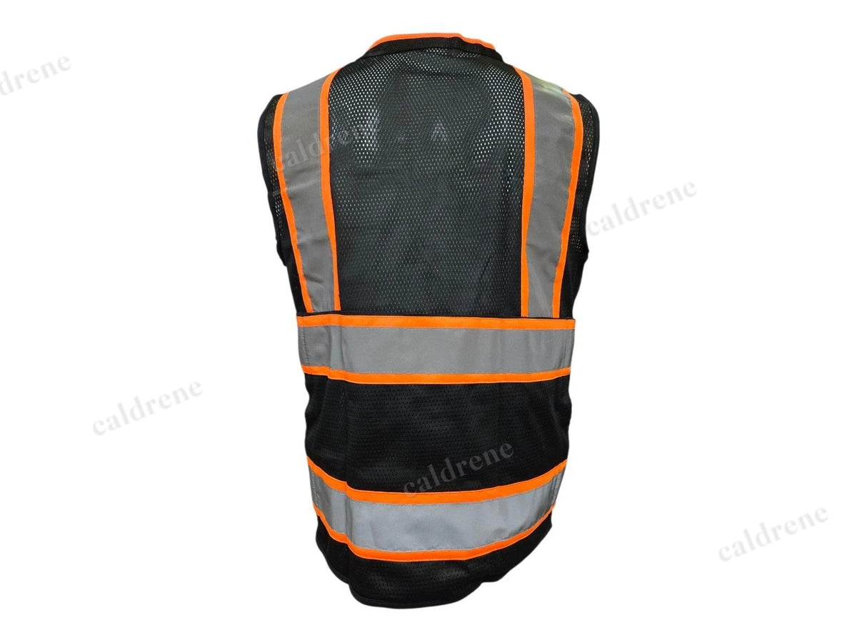 Black Hi-Vis Safety Vest with Tablet Pocket – view 3