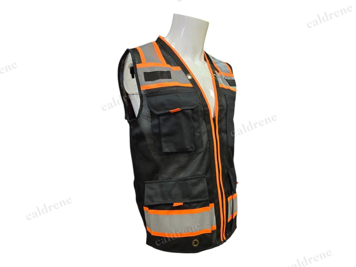Black Hi-Vis Safety Vest with Tablet Pocket – view 4