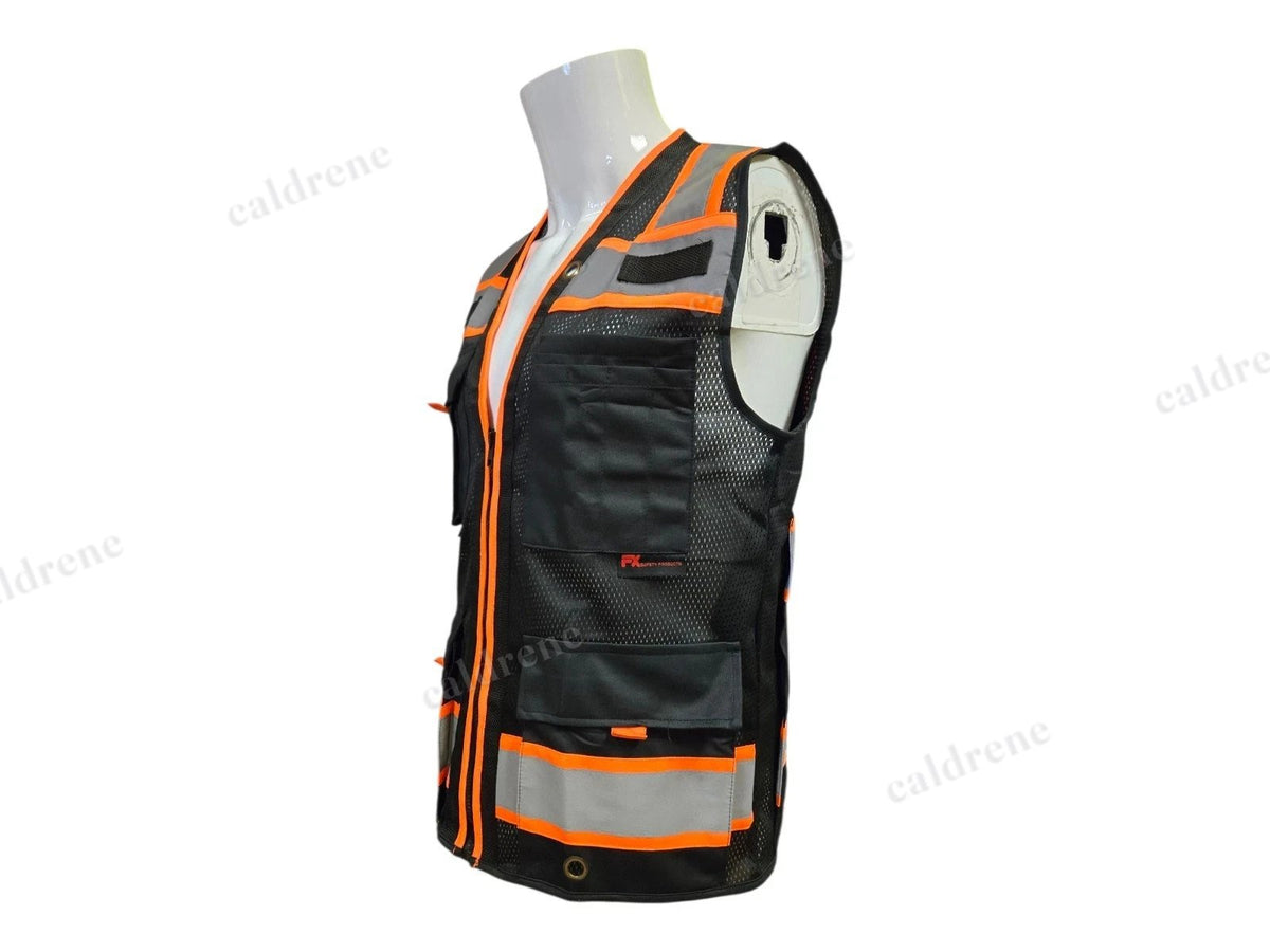 Black Hi-Vis Safety Vest with Tablet Pocket – view 5