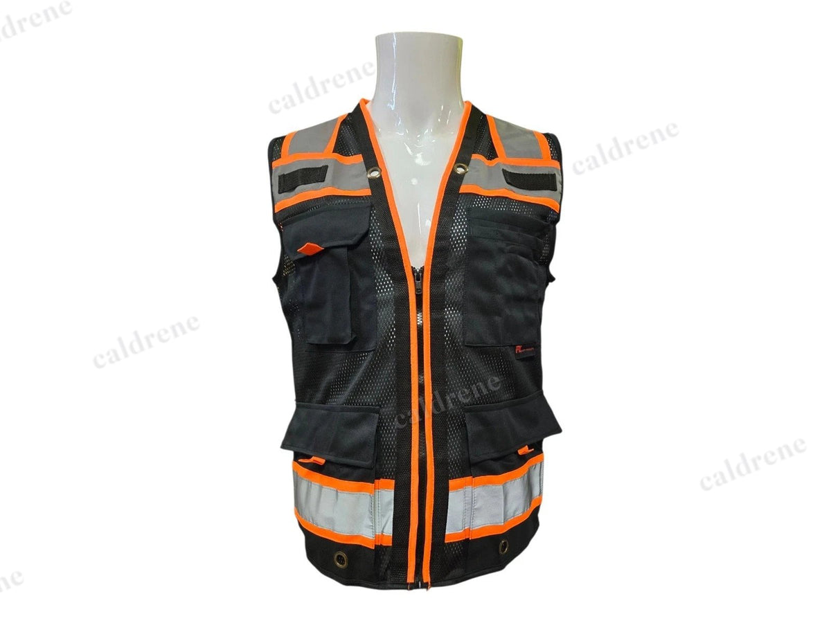 Black Hi-Vis Safety Vest with Tablet Pocket – view 6