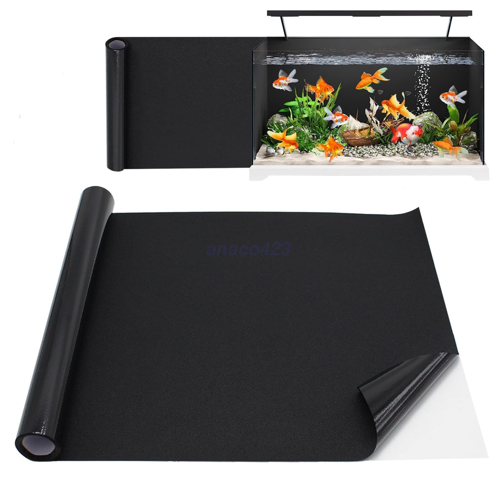 Black Static Cling Aquarium Background for Fish Tanks