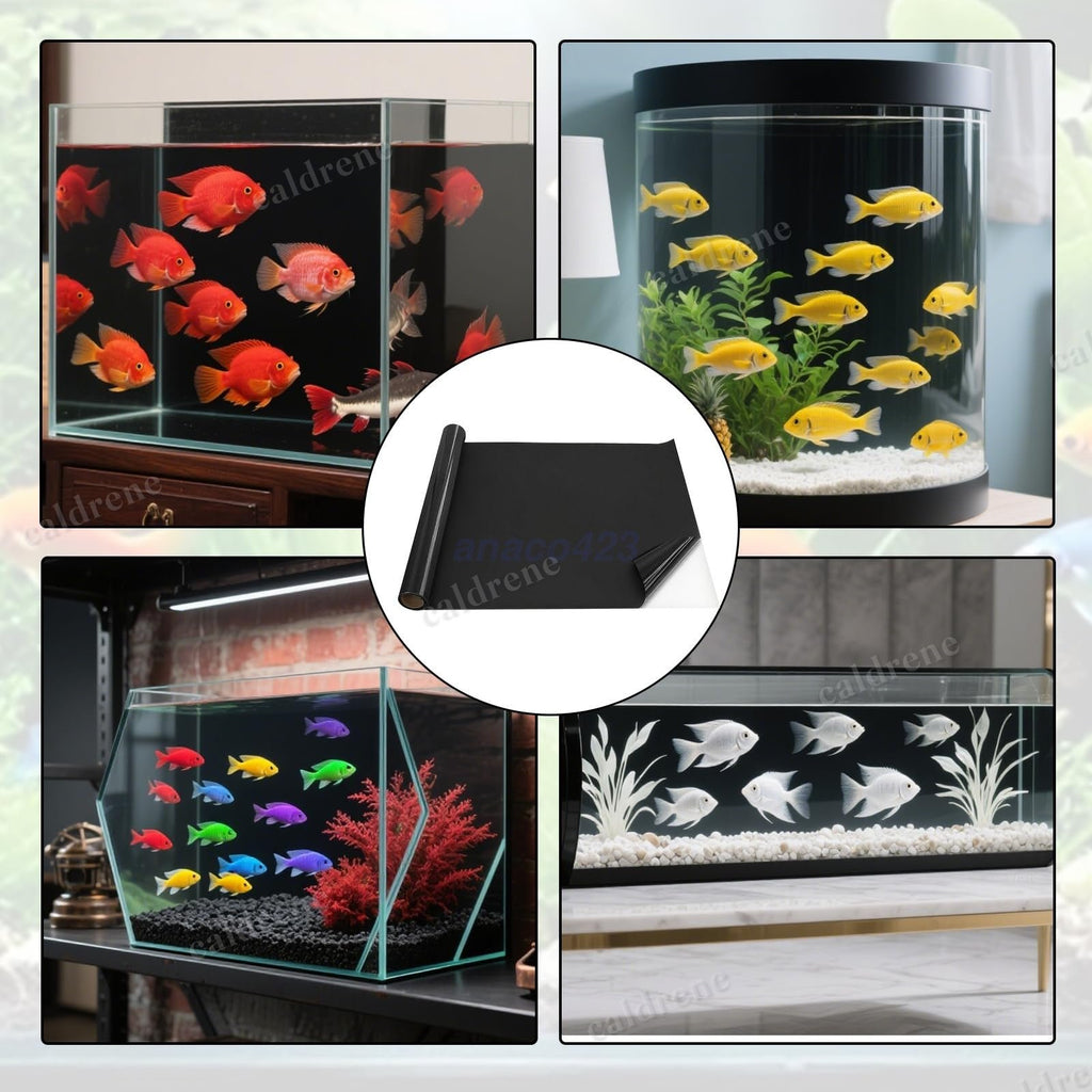 Black Static Cling Aquarium Background for Fish Tanks – view 3