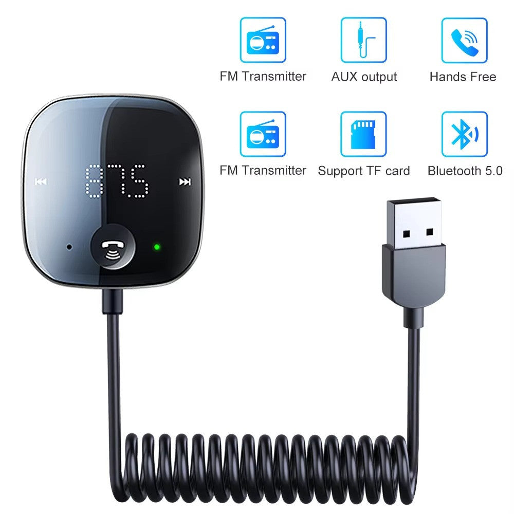 Bluetooth 5.0 Wireless Car FM Transmitter for Audio Streaming