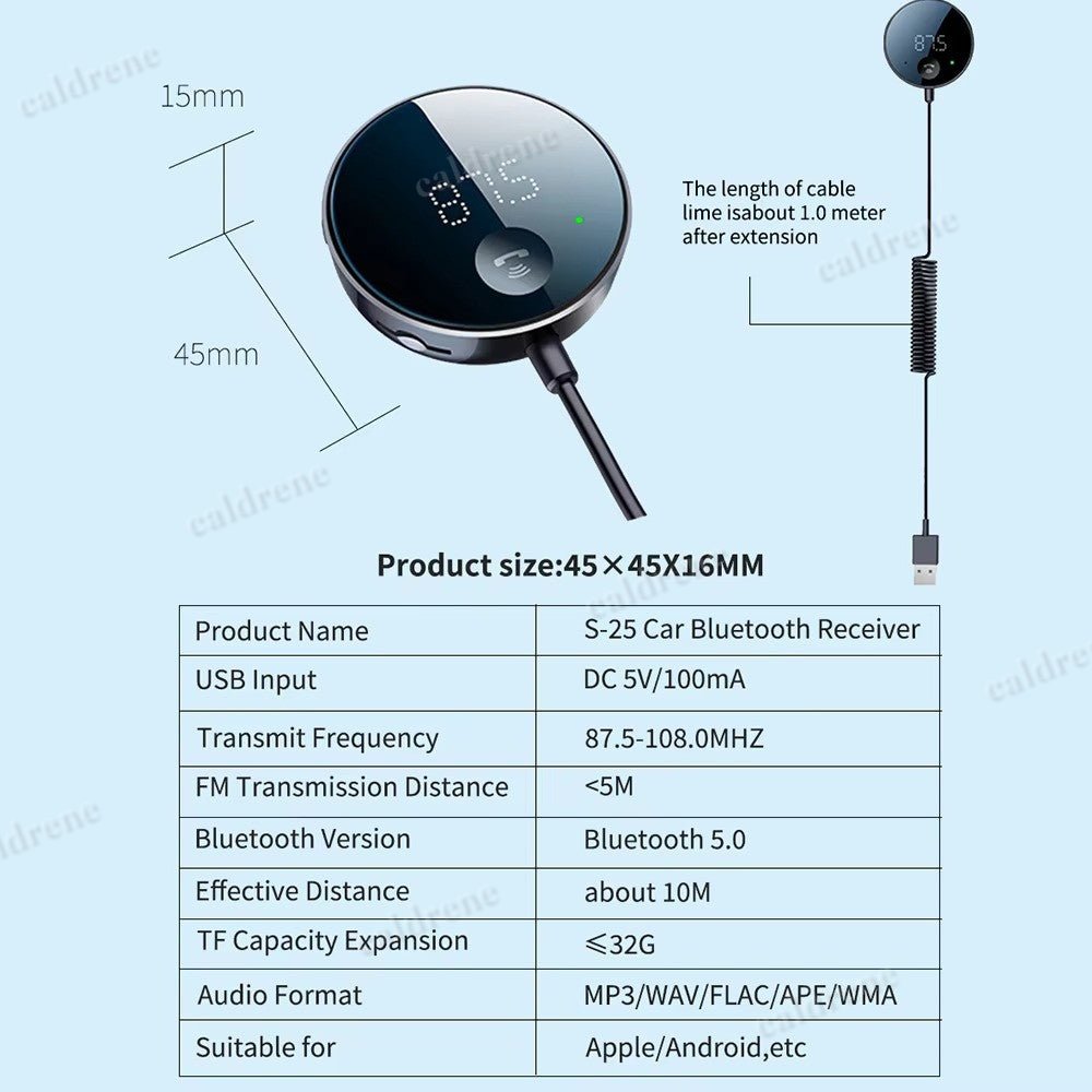 Bluetooth 5.0 Wireless Car FM Transmitter for Audio Streaming – view 2