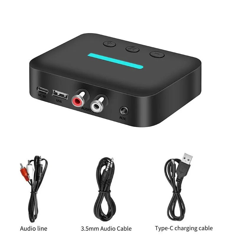 Bluetooth 5.3 Audio Receiver with RCA AUX USB Adapter