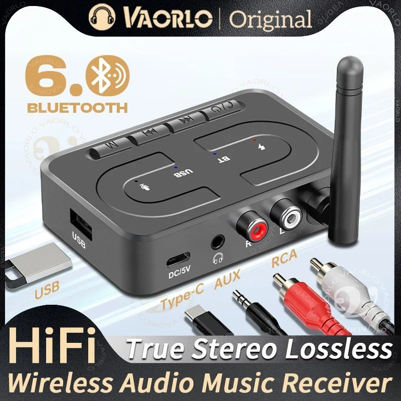 Bluetooth 6.0 Audio Receiver Adapter for Wireless HiFi Sound