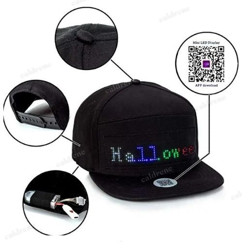 Bluetooth LED Cap with Detachable Screen – view 4