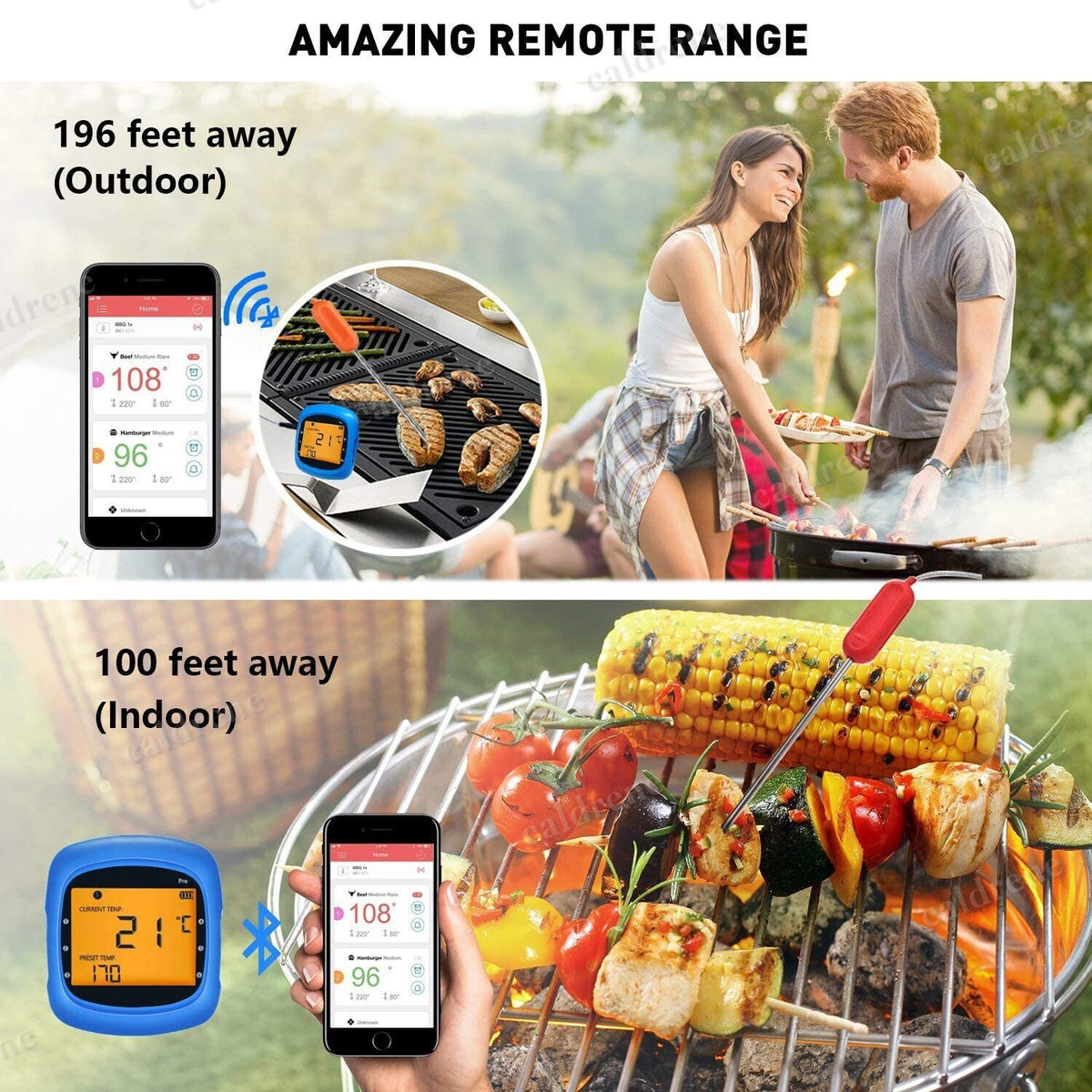 Bluetooth Meat Thermometer with 6 Probes – view 2