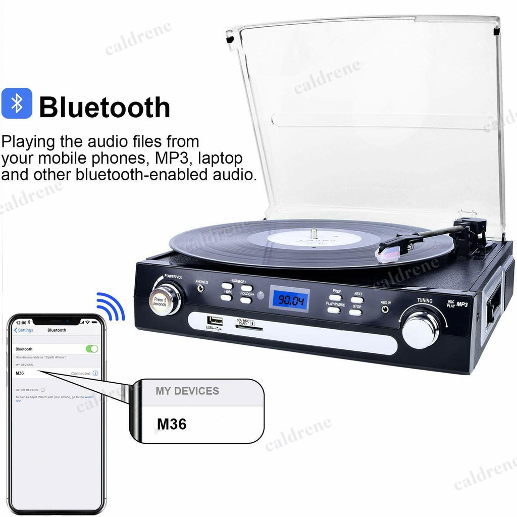 Bluetooth Record Player with Stereo Speakers – view 4