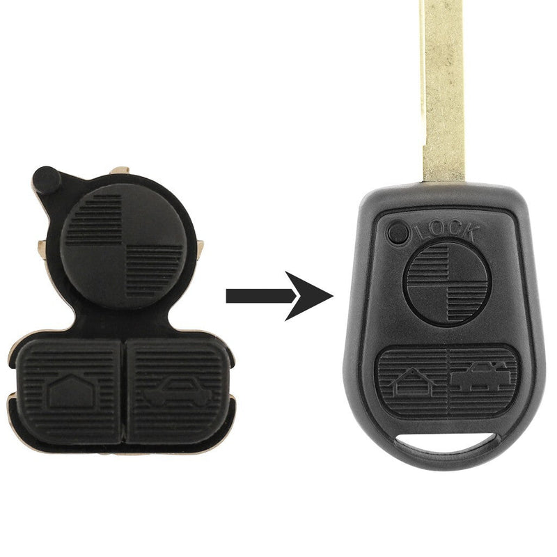 BMW Car Key Replacement Buttons Compatible with BMW 3, 5, 7 Series, E36, E38, E39, E46 – Caldrene
