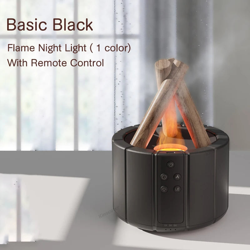 Bonfire Shaped Diffuser for Essential Oils – Black / Basic