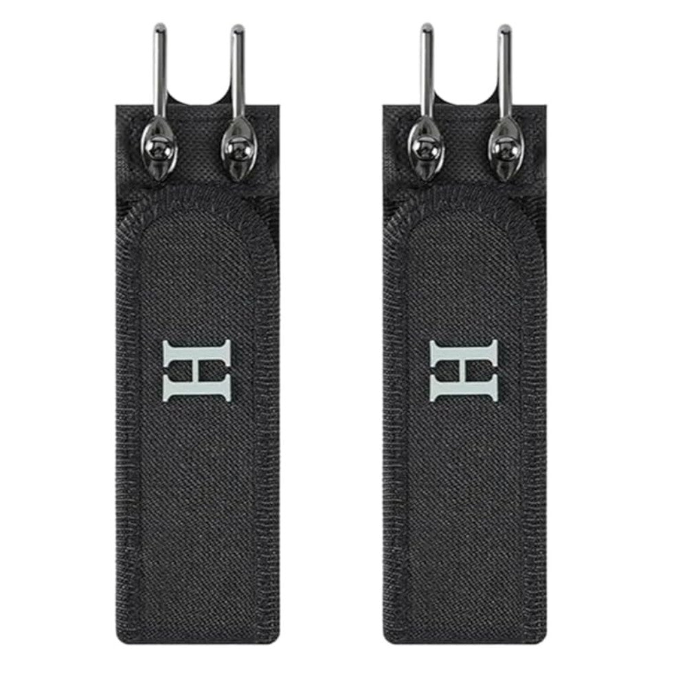 Buckle-Less Tactical Metal Hook Elastic Belt for Unisex – 2pcs Black