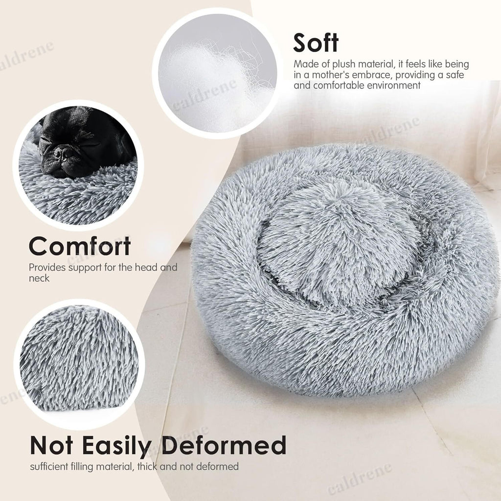 Calming Donut Bed for Cats and Small Dogs, 20 in – view 5